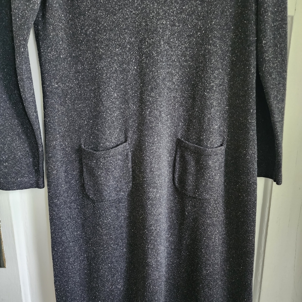 J.Jill Silk Blend Longsleeve Speckled Gray Dress, Sz PS - Picture 9 of 9